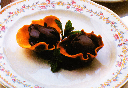 Sorbete al cacao amargo y cognac