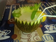 Sorbete de melón a la menta