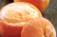 Sorbete de naranja y malta
