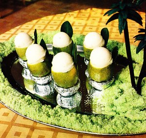 Sorbetes de limón verde