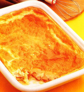 Soufflé de patatas y salchichas