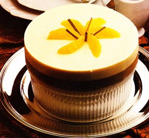 Soufflé helado de naranja y chocolate
