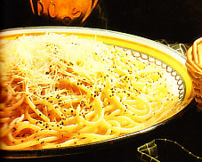 Espaguetis, cacio e pepe