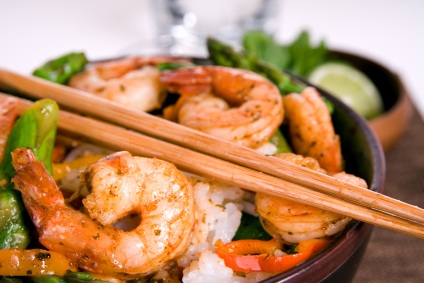 Stir Fry de gambas