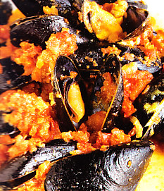 Suquet de mejillones con alioli