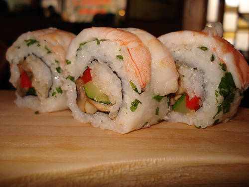 Sushi con aguacate