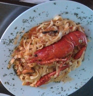 Tagliatelles con bogavante