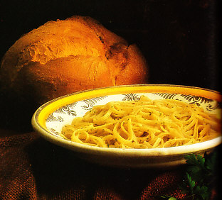 Tallarines con anchoas