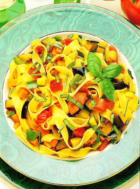 Tallarines con verduras
