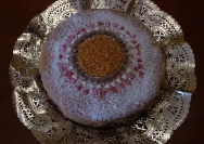 Tarta con cobertura de almendras