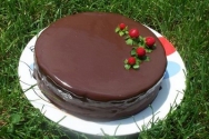 Tarta de castañas y chocolate