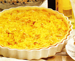 Tarta de cebollas y almendras