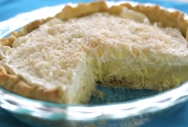 Tarta de crema con coco