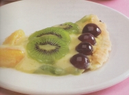 Tarta de frutas frescas brillante
