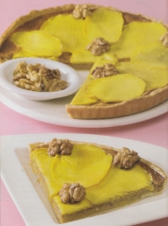 Tarta de mango y nueces