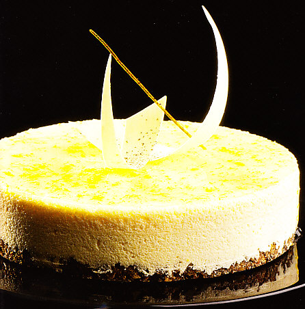 Tarta de mousse de limón