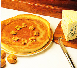 Tarta de nueces al Roquefort