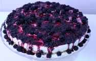 Tarta  de queso y moras
