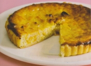 Tarta de requesón y orejones de albaricoque