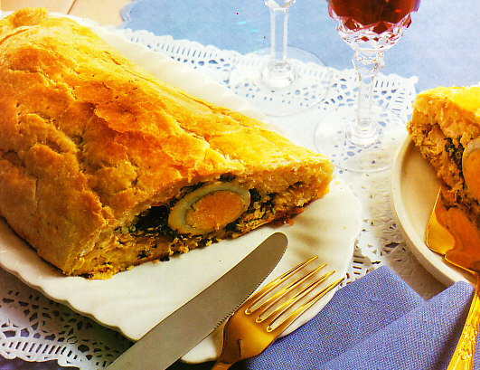 Tarta de salmón fresco