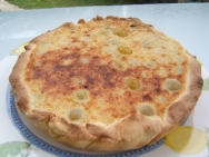 Tarta de uvas verdes
