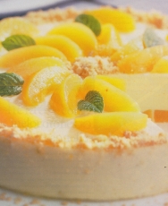 Tarta de yogur y albaricoques