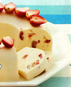 Tarta helada de queso y fresones