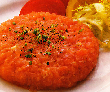 Tartar de salmón y atún