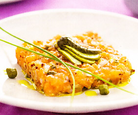 Tartar de salmón
