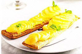 Tartas de hojaldre y pera
