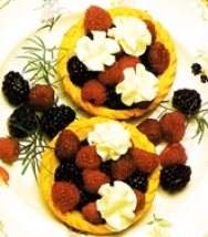 Tartitas de moras y frambuesas