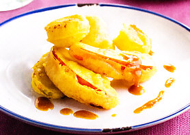 Tempura de fruta