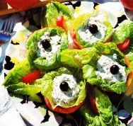 Tomates con queso azul