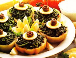 Tomates rellenos de espinacas
