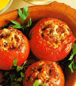 Tomates rellenos de gruyère