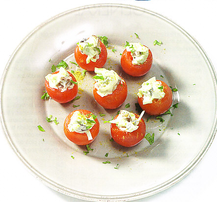 Tomatitos rellenos de pavo