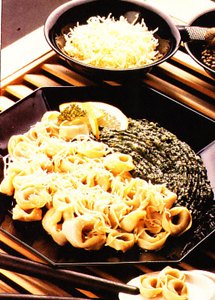 Tortellini a la crema de espinacas