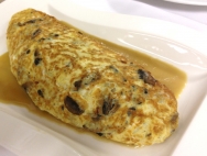 Tortilla agridulce de setas variadas