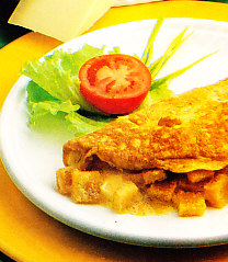 Tortilla crujiente al queso