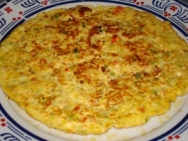 Tortilla de apio y queso