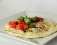 Tortilla de claras de huevo con pavo