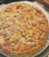 Tortilla de frankfurt y alubias