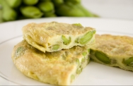 Tortilla de habas tiernas