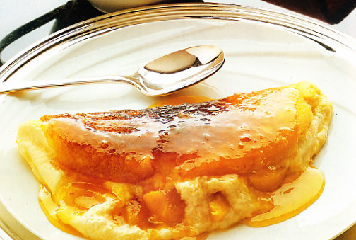 Tortilla de melocotones