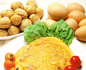 Tortilla de queso y nueces