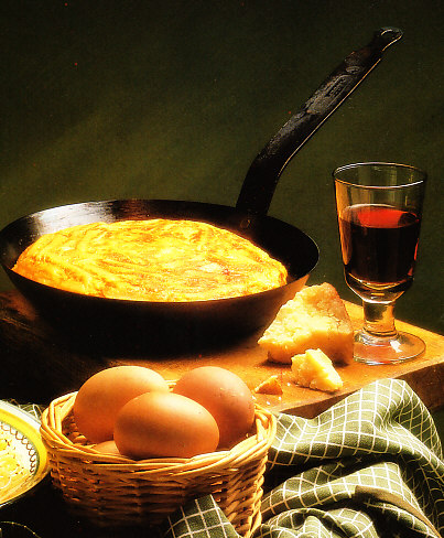 Tortilla de espaguetis