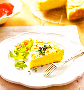 Tortilla esponjosa de queso