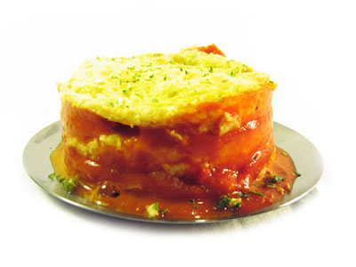 Tortilla francesa con tomate y hierbas