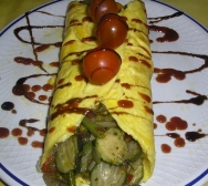 Tortilla rellena de verduras
