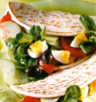 Tortitas con ensalada
